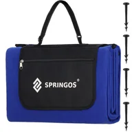 Koce - Koc piknikowy 200x150 cm koc na plażę biwak mata niebieska - miniaturka - grafika 1