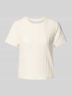 Koszulki i topy damskie - T-shirt z haftem angielskim - miniaturka - grafika 1