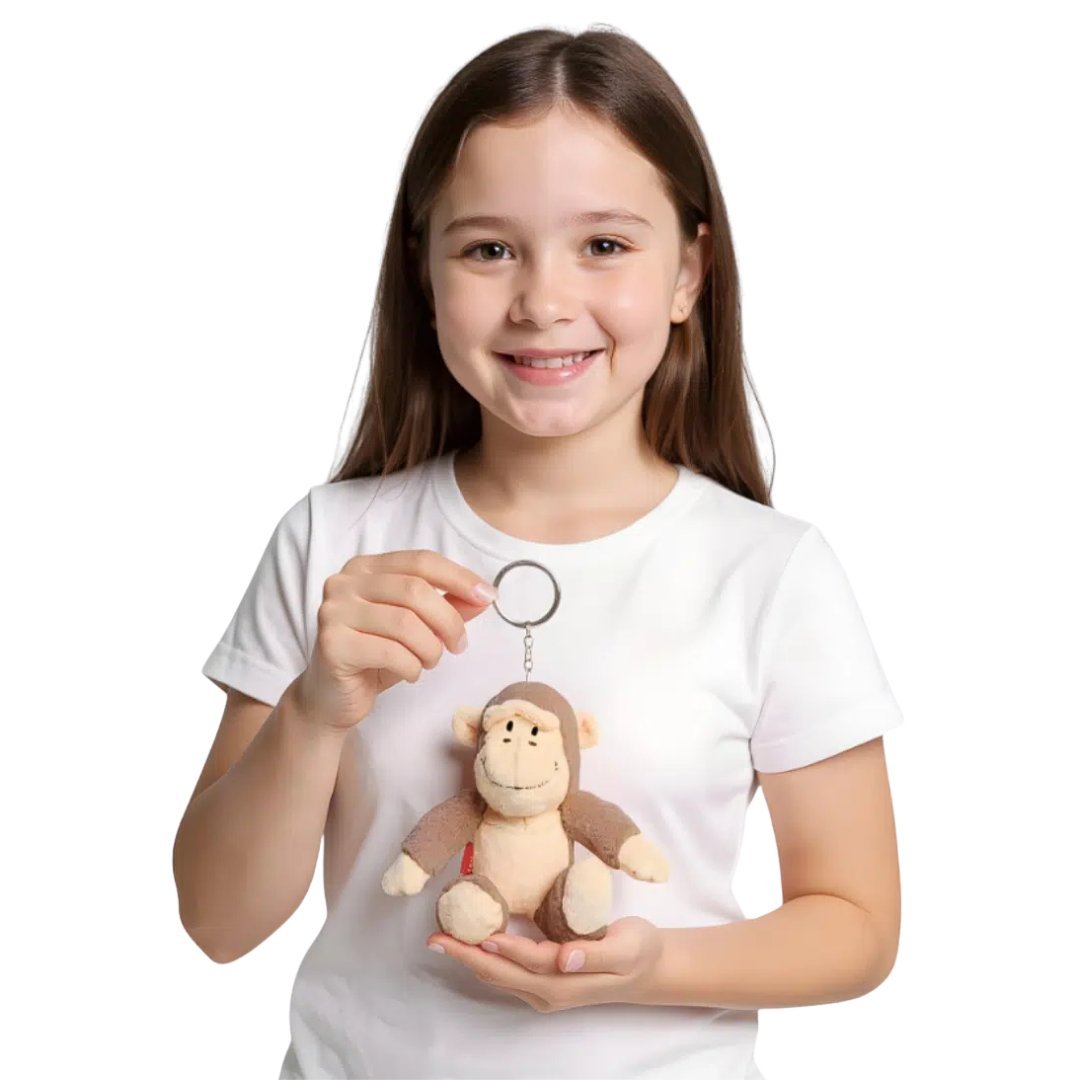 Uroczy breloczek maskotka pluszowa brązowa Małpka Ania