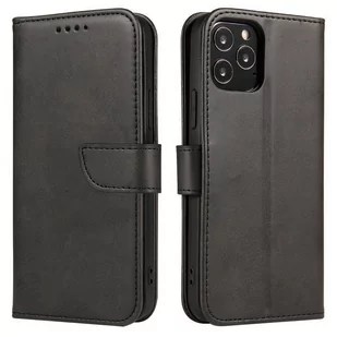 Magnet Case elegancki futerał etui pokrowiec z klapką i funkcją podstawki Motorola Moto G52 czarny - Etui i futerały do telefonów - miniaturka - grafika 1