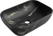 Umywalki - Mexen Rita umywalka nablatowa 45 x 32 cm, czarna kamień - 21084588 - miniaturka - grafika 1