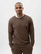Bluzy męskie - Bluza Bez Kaptura Męska Brązowa Jigga Wear Simple Crown XXL - miniaturka - grafika 1