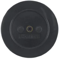Gniazdka elektryczne - Berker R.1/R.3 Płytka czołowa do gniazda bez uziemienia, czarny, połysk - miniaturka - grafika 1