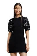Sukienki - Desigual Damska sukienka Vest_Kassandra, 2000 Black Casual Dress, XS - miniaturka - grafika 1