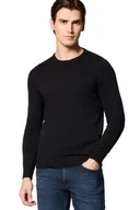Swetry męskie - Sweter Męski Czarny Bawełniany O-neck Próchnik PM8 L - miniaturka - grafika 1