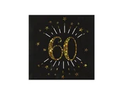 Urodziny dla dorosłych - Santex Serwetki na sześćdziesiąte urodziny Sparkling - 33 cm - 10 szt. - miniaturka - grafika 1