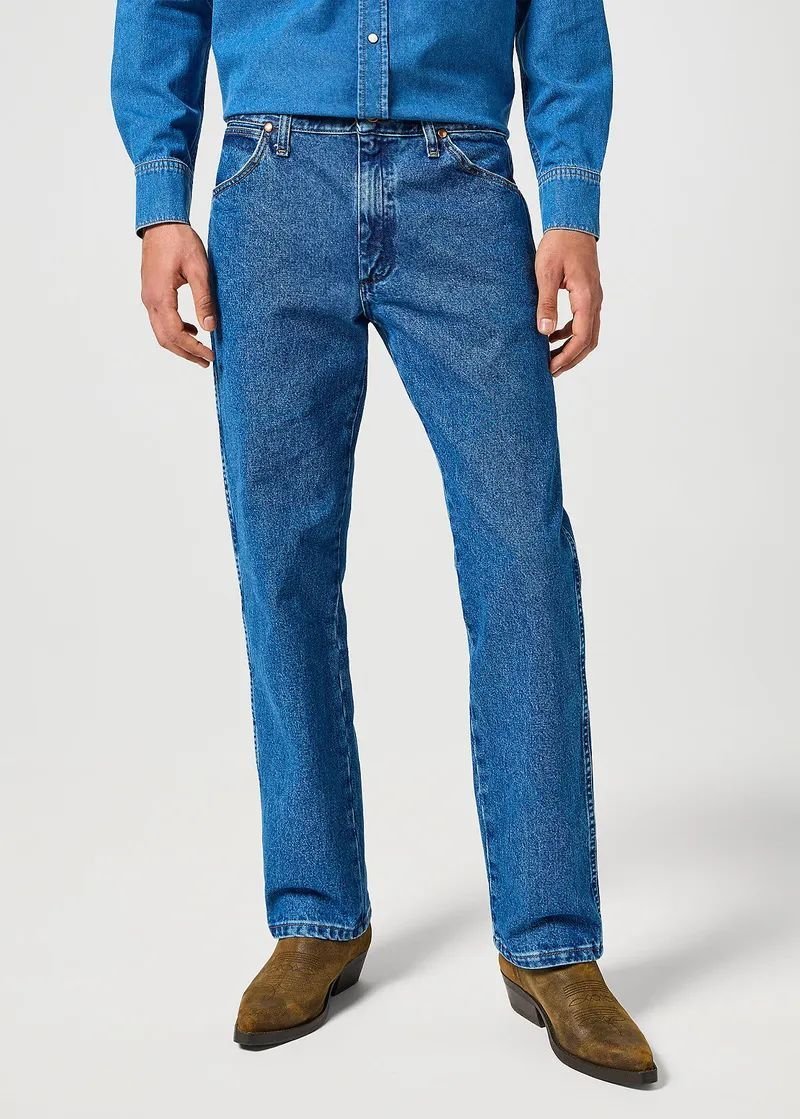 jeansy męskie wrangler 112358496 13mwz original reg bootcut stonewashed