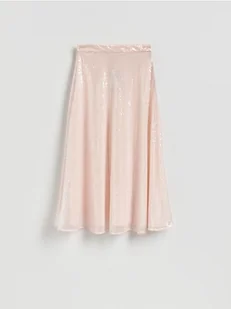 Reserved - Spódnica midi z cekinami - różowy - Spódnice - miniaturka - grafika 1