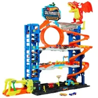 Tory, garaże, parkingi - Hot Wheels City Mega Garaż Atak smoka HKX48 - Mattel - miniaturka - grafika 1