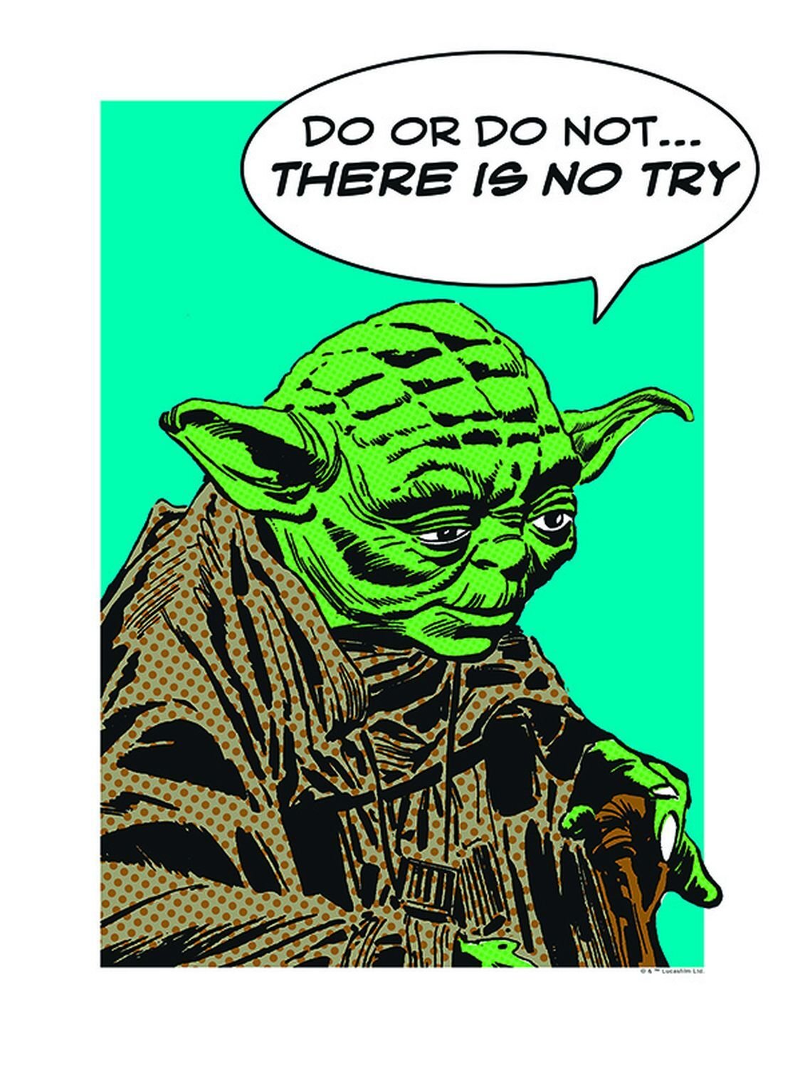 Disney plakat Star Wars Classic Comic Cytat Yoda wielokolorowym - 611679 - 30 x 40 cm