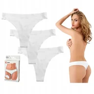 Majtki damskie - Stringi Damskie Laserowo Cięte Zestaw 3Szt MORAJ r. XL - miniaturka - grafika 1