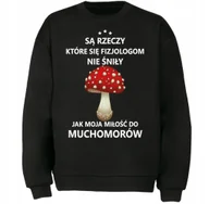 Bluzy męskie - BLUZA MOJA MIŁOŚĆ DO MUCHOMOR CZERWONY ŚMIESZNY PREZENT - miniaturka - grafika 1