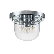 Lampy sufitowe - Whistling plafon szklany transparentny chrom IP44 QZ-WHISTLING-F-PC Quoizel - miniaturka - grafika 1