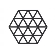 Unbekannt Podstawki, wzornictwo trójkąty silikonowa czarna (371030) - Pozostałe akcesoria kuchenne - miniaturka - grafika 1