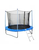 Trampoliny - TRAMPOLINA OGRODOWA SIATKA DRABINKA 305 CM OKRĄGŁA - miniaturka - grafika 1
