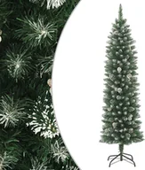 Choinki - The Living Store Sztuczna choinka ze stojakiem Slim 180 cm PVC - miniaturka - grafika 1