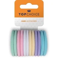 Ozdoby do włosów - TOP CHOICE Gumki do włosów 12 sztuk - mix kolorów pastelowych - miniaturka - grafika 1