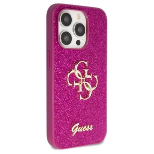 Etui Guess Glitter Script Big 4G na iPhone 15 Pro - fioletowe - Etui i futerały do telefonów - miniaturka - grafika 4