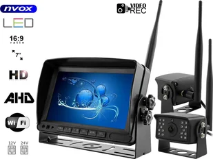 Wideorejestrator Nvox Monitor rejestrator samochodowy lcd 7cali ahd z obsługą 2 bezprzewodowych kamer 12v 24v - Wideorejestratory - miniaturka - grafika 1