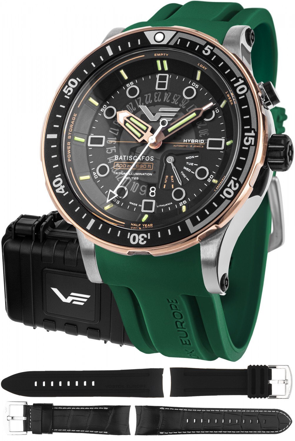 Zegarek Vostok Europe Zegarek męski Vostok Europe PX84-511E769SG zielony