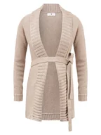 Swetry damskie - Damski sweter kardigan beżowy Bellybutton Maternity, r.XXL - miniaturka - grafika 1