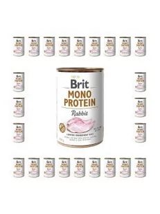 Brit Mono protein rabbit 400g DARMOWA DOSTAWA OD 95 ZŁ! - Mokra karma dla psów - miniaturka - grafika 1