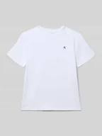 Koszulki dla chłopców - T-shirt o kroju regular fit z naszywką z logo model ‘Mono’ - miniaturka - grafika 1