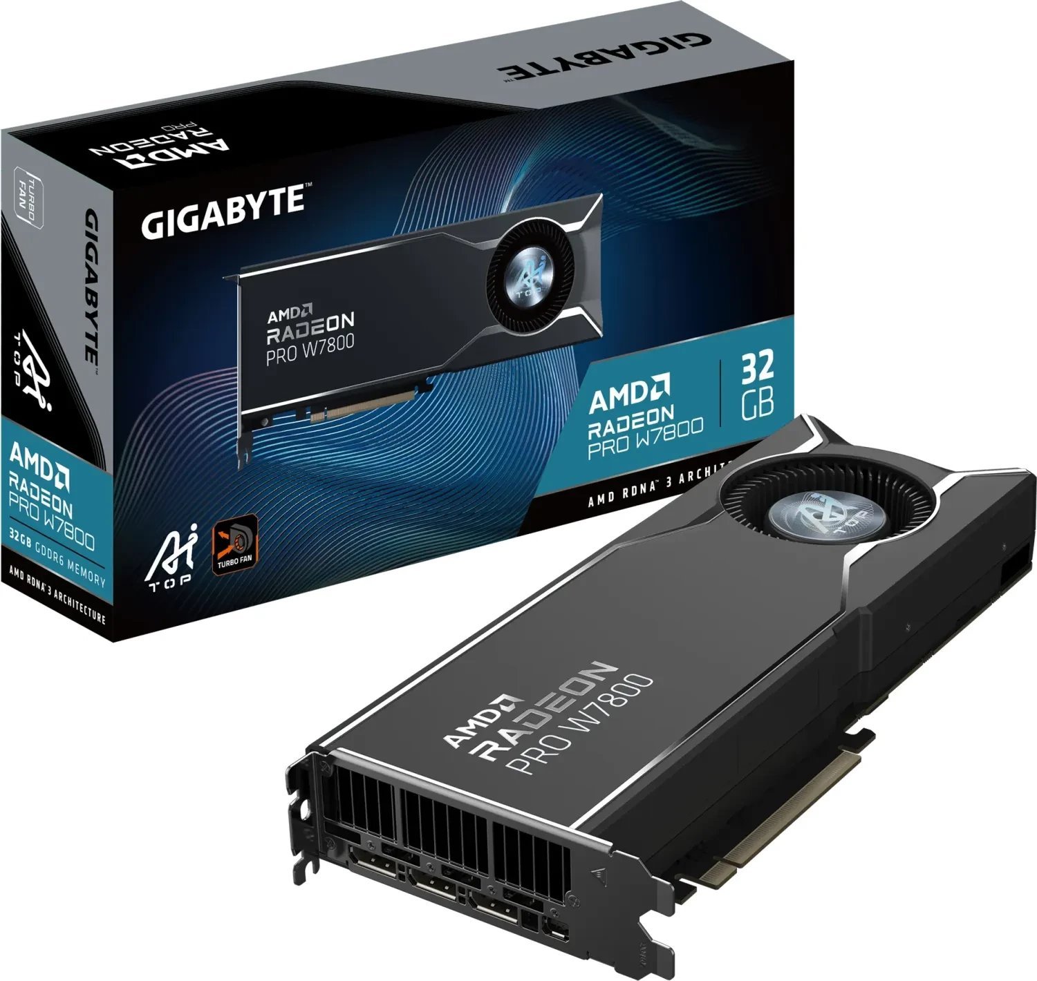 Gigabyte Radeon PRO W7800 32GB GDDR6 W7800 AI TOP 32G