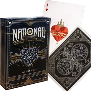 National, karty do gry, czarne Theory11 - gra - Gry karciane - miniaturka - grafika 1