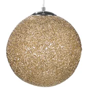 Lampy sufitowe - Beliani Lampa wisząca złota TURAMA - miniaturka - grafika 1