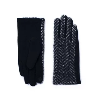 Rękawiczki Mięciutka jodełka Black Czarny (Rozmiar Uniwersalny) - Rękawiczki - miniaturka - grafika 1