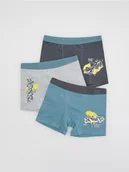 Skarpetki dla dzieci - Reserved - Bawełniane bokserki 3 pack - ciemnoszary - miniaturka - grafika 1
