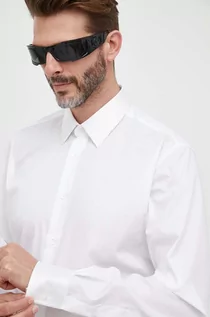 Koszule męskie - Karl Lagerfeld koszula bawełniana męska kolor biały regular z kołnierzykiem klasycznym - grafika 1