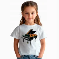 Moda i Uroda OUTLET - Koszulka dla dziecka "Piano" Bawełna 128 - miniaturka - grafika 1