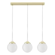 Lampy sufitowe - NOWOCZESNA POTRÓJNA LAMPA WISZĄCA KLASYCZNE ZŁOTO FINO W3 - miniaturka - grafika 1