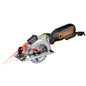 Piły elektryczne - WORX Worx 710W Piła tarczowa ręczna Worxsaw XL, głębokość cięcia 46 mm, średnica tarczy 115 mm do 120 mm, średnica otworu montażowego 9,5 mm, WX427, czarny - miniaturka - grafika 1