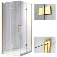 Kabiny prysznicowe - Hydrosan Złota kabina prysznicowa drzwi składane prostokątna 100x90 KZ13AG - miniaturka - grafika 1