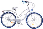 Rowery - Dallas Bike Cruiser 3spd Alu 28 cali Damski Biało-niebieski - miniaturka - grafika 1