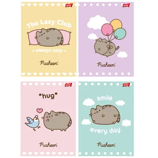 4 X ZESZYT A5, 32 KARTKI, TRZY LINIA, PUSHEEN KOTEK KOT - Zeszyty szkolne - miniaturka - grafika 1