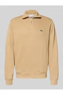Bluzy męskie - Bluza z kołnierzem o kroju regular fit z czystej bawełny - Lacoste - miniaturka - grafika 1