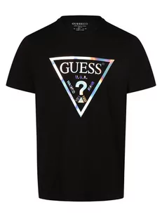 GUESS - T-shirt damski, czarny - Koszulki i topy damskie - miniaturka - grafika 1