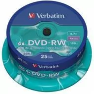 Verbatim DVD-RW 4.7 GB x4 25szt - Nośniki danych - miniaturka - grafika 1
