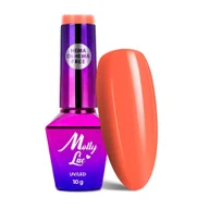 Lakiery hybrydowe - Lakier hybrydowy MollyLac Power Flower Orange velvet HEMA/Di-HEMA Free 10g Nr 721 - miniaturka - grafika 1