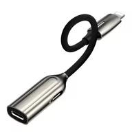 Adaptery i przejściówki - Baseus Baseus Adapter L55 | Adapter audio do słuchawek i ładowania iPhone 2 x Lightning CALL55-0A - miniaturka - grafika 1