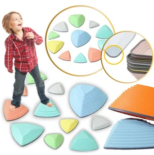 ŚCIEŻKA SENSORYCZNA DLA DZIECI KOLOROWE KAMIENIE BALANSUJĄCE RZECZNE 11szt - Zabawki sensoryczne - miniaturka - grafika 1