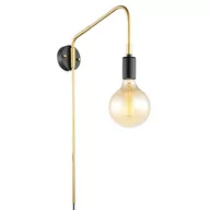 Lampy ścienne - Italux MALENE MBM3386/1 BK+GD kinkiet  MBM3386/1 BK+GD - miniaturka - grafika 1