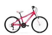 Rowery - Rower górski dla dziewczynki 24" Romet, Jolene S(13") malinowy, różowy, biały - miniaturka - grafika 1
