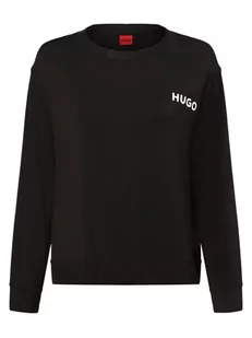 HUGO - Damska koszulka od piżamy, czarny - Piżamy damskie - miniaturka - grafika 1