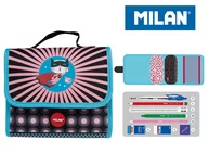 Piórniki - Duży piórnik z wyposażeniem dla dzieci, Milan, Super Heroes kot, czarny - miniaturka - grafika 1