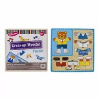 Układanki dla dzieci - Mega Creative Układanka drewniana Ubieranka 8 elmentów Wood - - miniaturka - grafika 1